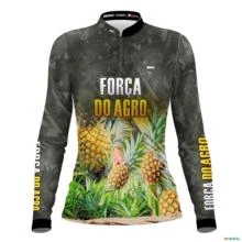 Camisa Agro Brk A Força do Agro Produtor de Abacaxi com UV50+ -  Gênero: Feminino Tamanho: Baby Look PP