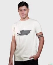 Camiseta Agro BRK Colheitadeira Algodão Egípcio -  Cor: Branco Tamanho: PP