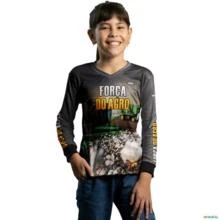 Camisa Agro Brk A Força do Agro Produtor de Algodão com UV50 -  Gênero: Infantil Tamanho: Infantil PP