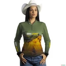 Camisa Agro BRK Cultivo Frutas Produtor de Melão com UV50+ -  Gênero: Feminino Tamanho: Baby Look G2