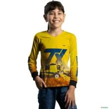 Camiseta Brk Colheitadeira TX 5.70 NH com proteção UV 50+ -  Gênero: Infantil Tamanho: Infantil PP