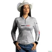Camiseta Agro BRK Mescla Branca USA com Proteção UV50+ -  Gênero: Feminino Tamanho: Baby Look PP