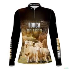 Camisa Agro Brk A Força do Agro Produtor de Ovinos com UV50+ -  Gênero: Feminino Tamanho: Baby Look GG