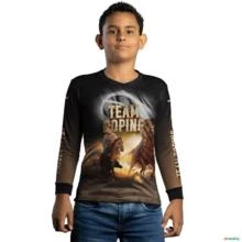 Camisa Agro Brk Team Roping Brasil com Proteção UV50+ -  Gênero: Infantil Tamanho: Infantil P