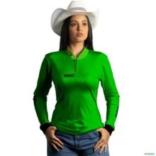 Camisa Agro Brk Verde Clean com Proteção UV50+ -  Gênero: Feminino Tamanho: Baby Look PP