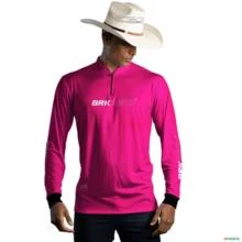 Camisa Agro Brk Rosa Clean com Proteção UV50+ -  Gênero: Masculino Tamanho: PP