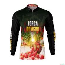 Camisa Agro BRK Força do Agro Morango com UV50+ -  Gênero: Masculino Tamanho: PP