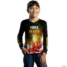 Camisa Agro BRK Força do Agro Morango com UV50+ -  Gênero: Infantil Tamanho: Infantil PP