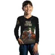 Camisa Agro Brk Team Roping Brasil com Proteção UV50+ -  Gênero: Infantil Tamanho: Infantil G