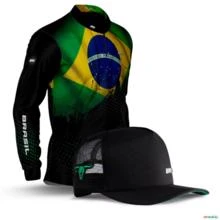 Kit Camisa BRK Agro Bandeira do Brasil + Boné
