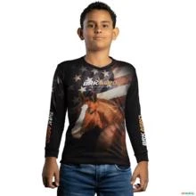 Camisa Agro BRK Team Roping Estados Unidos 2 com UV50+ -  Gênero: Infantil Tamanho: Infantil PP