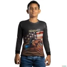 Camisa Agro Brk Prova dos Três Tambores Estados Unidos 2 com UV50+ -  Gênero: Infantil Tamanho: Infantil P