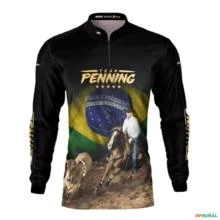Camisa Agro Brk Team Penning Dourado Com Uv50+ -  Gênero: Masculino Tamanho: PP