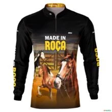 Camisa Agro BRK Cavalos Made In Roça com UV50+ -  Gênero: Masculino Tamanho: PP