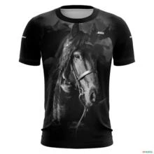 Camiseta Casual BRK Preta Cavalo com Proteção UV50 + -  Gênero: Masculino Tamanho: PP