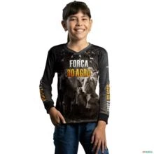 Camisa Agro BRK Vacas O Agro Move O Brasil com UV50+ -  Gênero: Infantil Tamanho: Infantil M