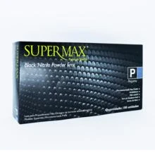 Luvas de Nitrilo BLACK Supermax 100un -  Tamanho: P