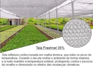 Tela Freshnet Prata 35% - Sombramento Eficiente