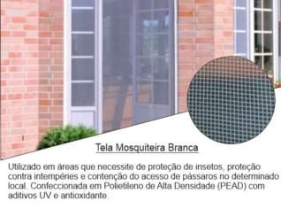 Tela Mosquiteira Branca para Portas e Janelas