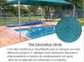 Tela Decorativa Verde para Cobertura
