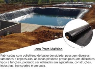 Lona Preta Multiuso 3x100 - Qualidade Superior