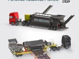 Peneira Rotativa Móvel para Mineração e Agricultura