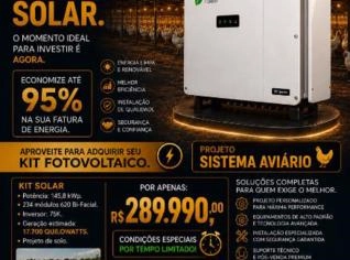 Usina Fotovoltaica em Cianorte - 145,8 kWp