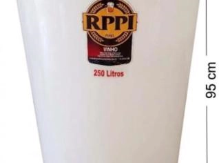 Pipa Polipropileno 250L - Branca, Fundo Cônico