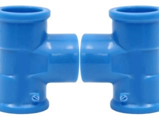 Kit 2 Tê Azul Latão C5016