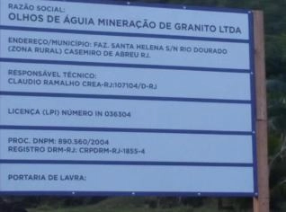 Jazida de Granito em Casimiro de Abreu