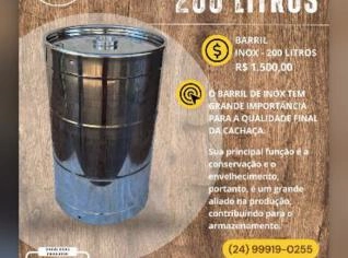 Barril Inox 200L - Ideal para Armazenagem