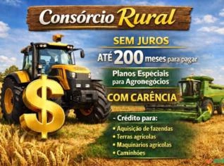 Consórcio Rural: Crédito de R$ 100 mil a R$ 10 milhões