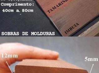 Sobras de madeira de imbuia e outras madeiras nobres