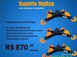Suporte de Big Bag - 2000kg, Desengate Automático