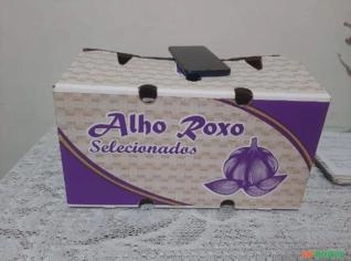 Caixa de Papelão Ondulado Resistente para Alho Roxo
