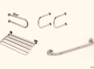 Barra de Apoio Inox para Banheiro Acessível 80cm
