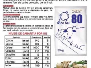 Sal Mineral Proteinado para Bovinos - Qualidade ECO SAL