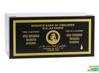 Caixa Lacrada de Zimbabwe Azul com 40.000 Notas