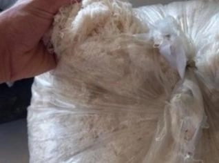 Estopa Branca Desfiada em Fios de Algodão