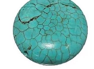 Pedra Turquesa Lapidada - Medidas 12.2x10.1x3.3