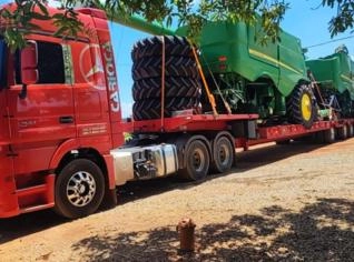 Carreta Prancha 4 Eixos para Colheitadeiras