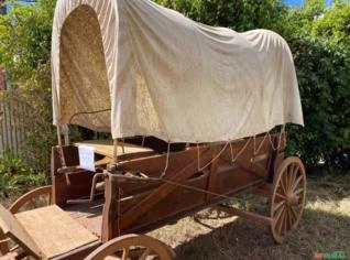 Carroção Velho Oeste de Madeira Conservado