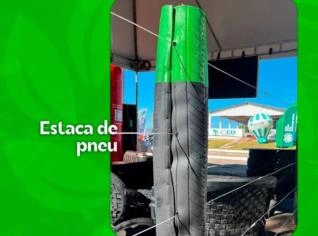 Estaca de Pneu Sustentável - Durabilidade Superior