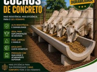 Cocho de Concreto - 1,00m x 0,60cm por R$175,00