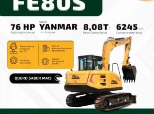 Escavadeira Forza FE80S: Potência e Versatilidade