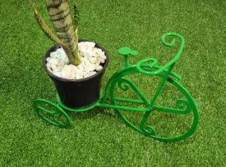 Bicicleta Artesanal Verde para Plantas