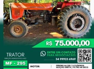 Trator Massey Ferguson 295 em Araguari - MG