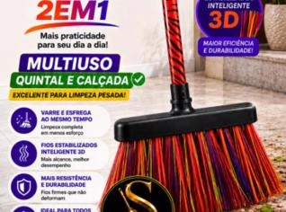Vassoura Biocolor 3D - Limpeza Eficiente