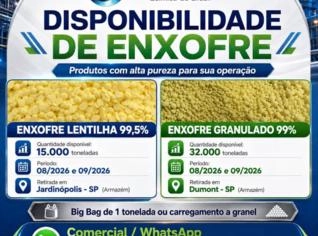 Enxofre Lentilha 99,5% - Disponível em Jardinópolis