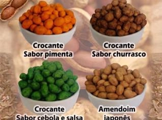 Amendoim Torrado e Crocante com Vários Sabores